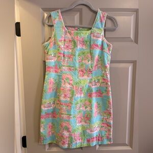 Vintage White Label Lilly Pulitzer Palm Beach Toile Krista Shift Dress